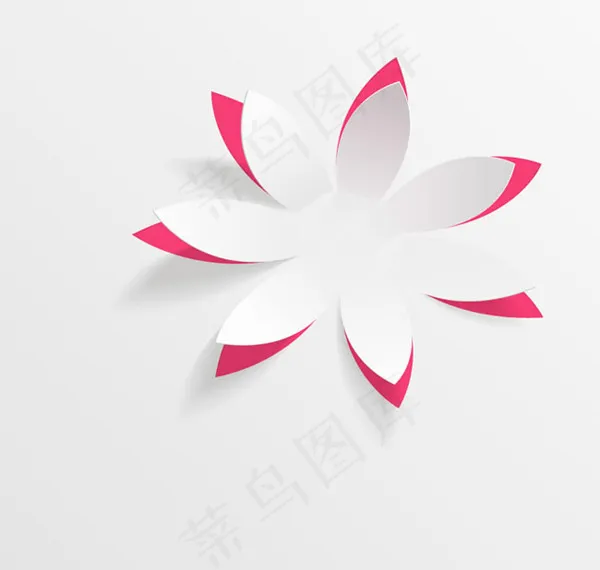 白色纸花朵矢量ai矢量模版下载