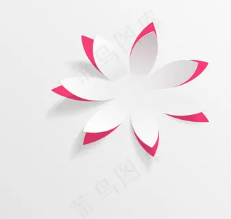 白色纸花朵矢量 白色纸花朵矢量