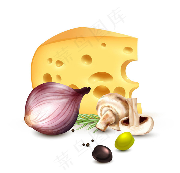 散落的食品果蔬