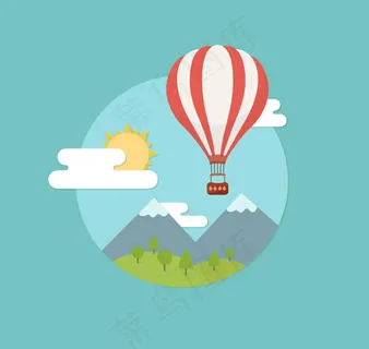 热气球与风景