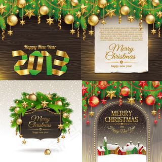 圣诞节金色装饰