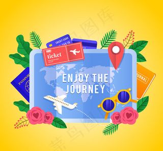 花卉装饰旅行物品