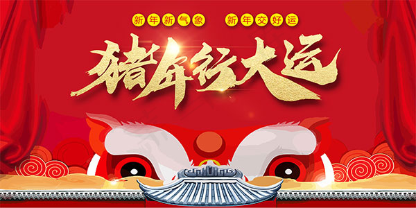 猪年行大运海报psd模版下载
