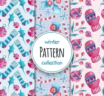 冬季元素无缝背景