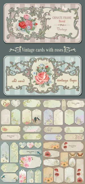 复古旧纸质卡片