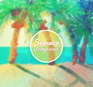 大海和椰子树风景