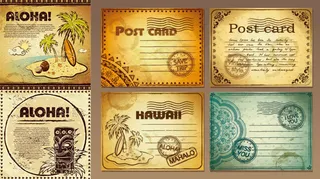 创意明信片矢量