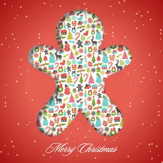 圣诞姜饼人图标,免抠元素