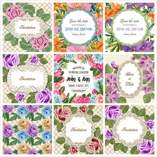 婚礼邀请函矢量