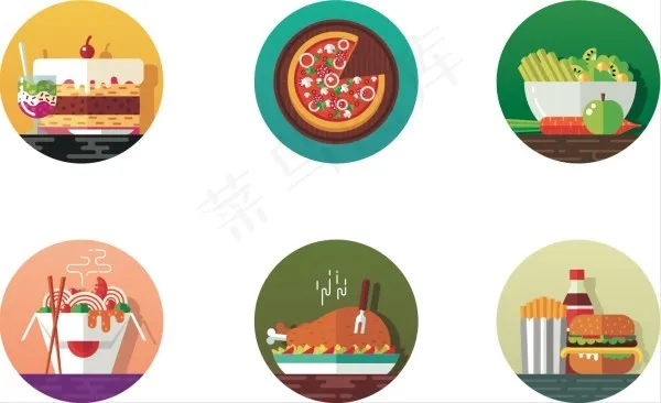 食物图标,免抠元素eps,ai矢量模版下载