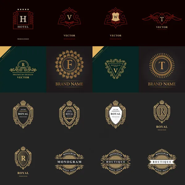 复古线条logoeps,ai矢量模版下载