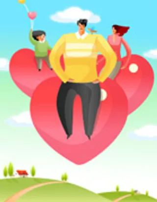 立体卡通风格人物_爱心