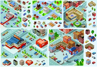 像素社区设施建筑