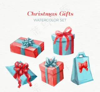 手绘圣诞礼品盒