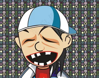 小男孩矢量素材