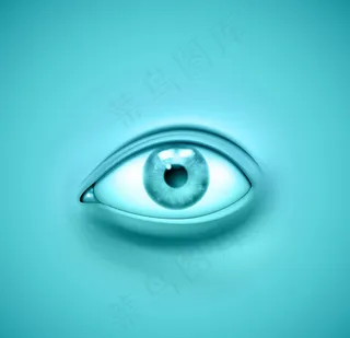 蓝色立体眼睛