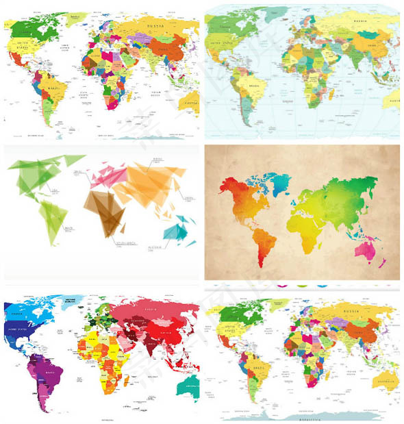 世界地图矢量