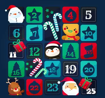 可爱圣诞月月历