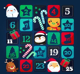 可爱圣诞月月历