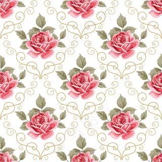 玫瑰花朵无缝背景