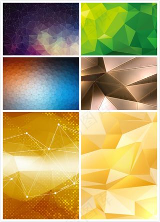 炫彩多边形背景