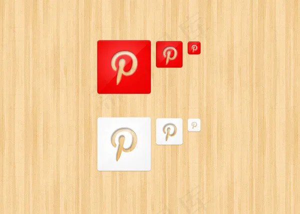 Pinterest图标,免抠元素