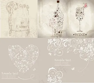 花纹造型背景,背景元素