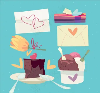情人节物品矢量 情人节物品矢量
