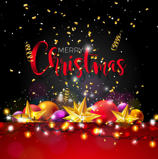 圣诞吊球和星星