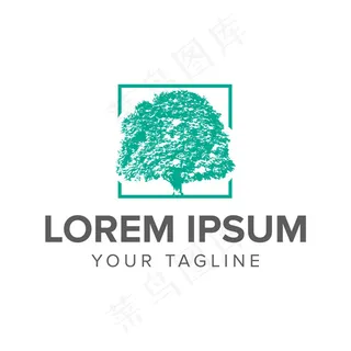 抽象大树logo