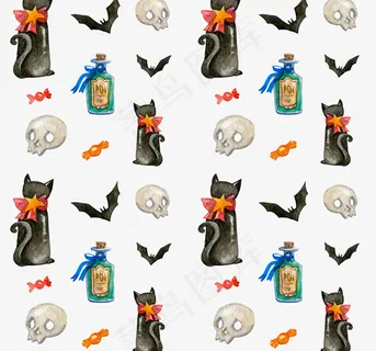 万圣节黑猫背景