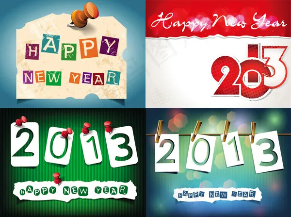 创意新年背景eps,ai矢量模版下载