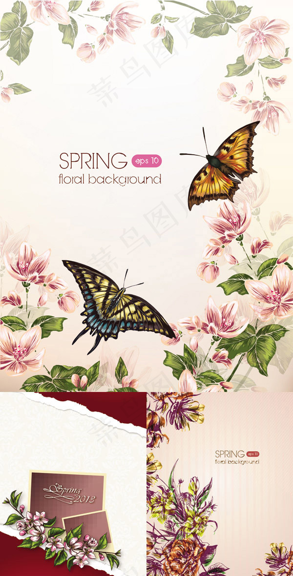 蝴蝶花卉背景