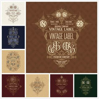 欧式花纹标签