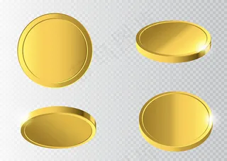 不同形态的金币