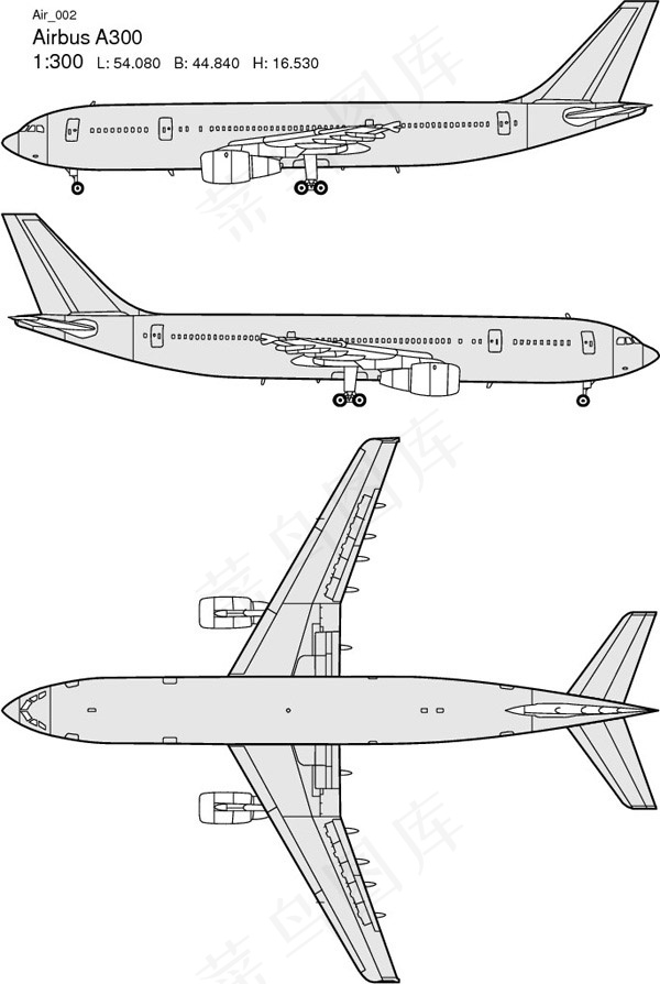 飞机线稿eps,ai矢量模版下载