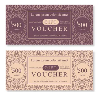 花纹底纹优惠劵