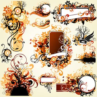 夏日色彩时尚花纹