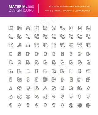 通话定位类图标,免抠元素