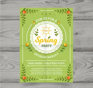 春季花园派对传单