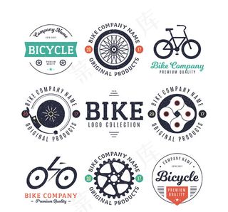 复古单车元素标志