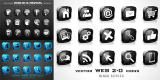 3D立体网页图标,免抠元素