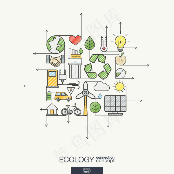 手绘线性图标,免抠元素