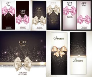 蝴蝶结礼品卡片