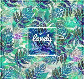 彩绘树叶无缝背景