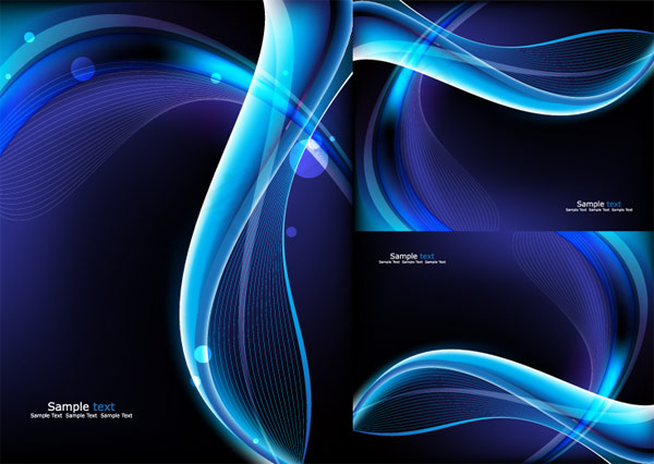 蓝色眩光背景,背景元素