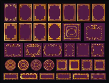 金色花边华丽边框