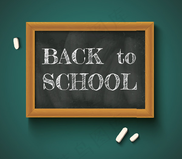 黑板和粉笔矢量