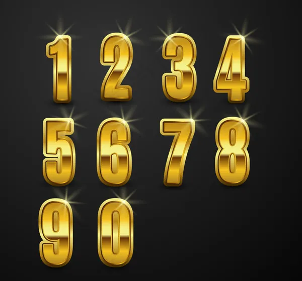 创意金属数字ai矢量模版下载