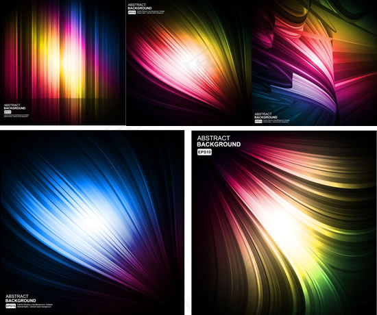 光晕华丽流线背景,背景元素